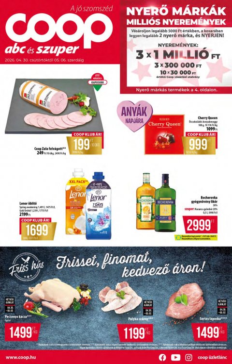 COOP országos akciós újság od 30. 4. 2026 do 6. 5. 2026