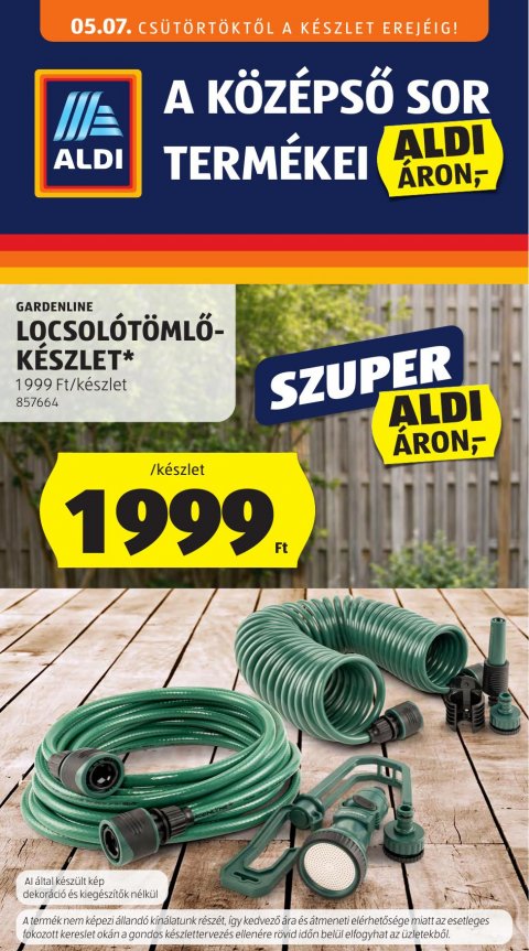 ALDI Középső sor akciós újság od 7. 5. 2026 do 7. 5. 2026