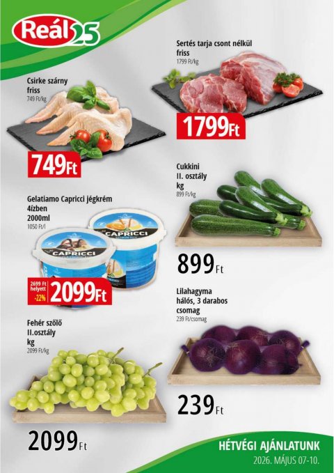 REAL Bevásárló hétvége akciós újság od 7. 5. 2026 do 10. 5. 2026