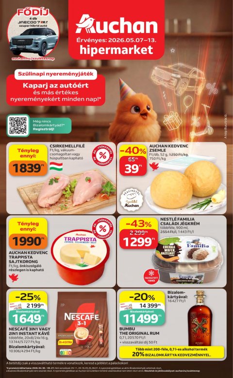 AUCHAN Hipermarket akciós újság od 7. 5. 2026 do 13. 5. 2026