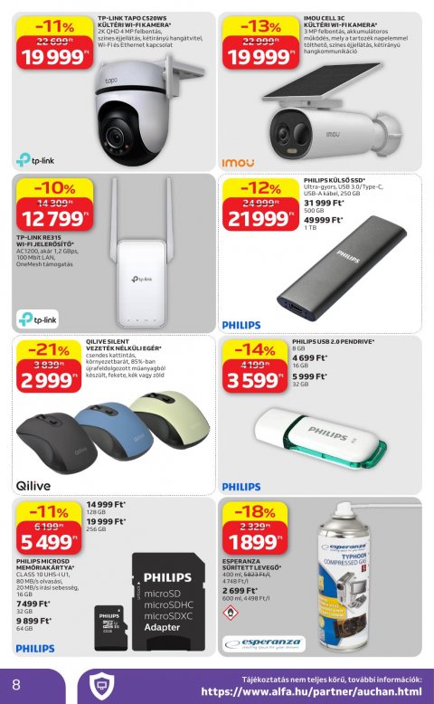 AUCHAN Hipermarket Elektonikai akciós újság