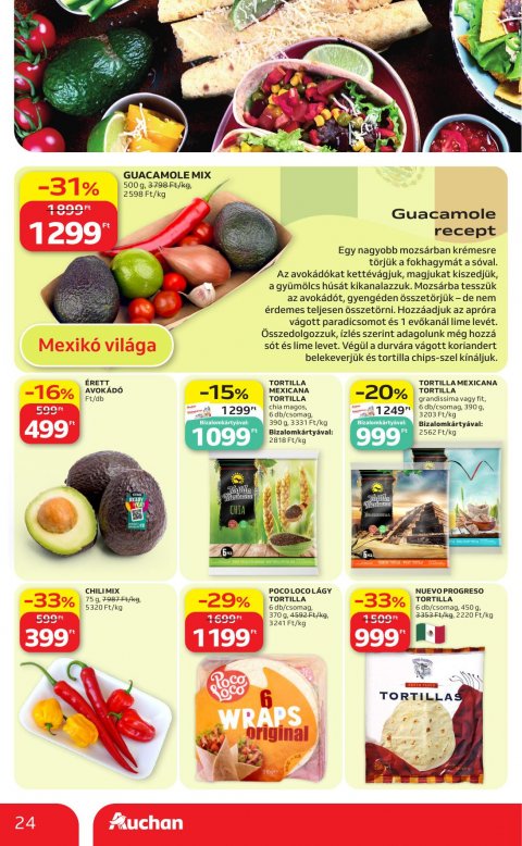 AUCHAN Hipermarket Nemzetközi konyha akciós újság