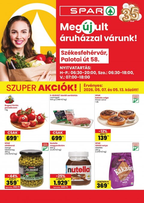 SPAR Székesfehérvár megújulás akciós újság od 7. 5. 2026 do 13. 5. 2026