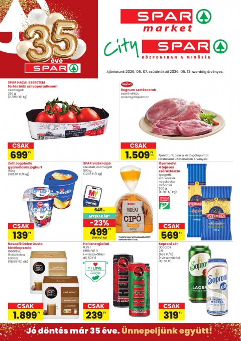 SPAR Market és City Spar akciós újság od 7. 5. 2026 do 13. 5. 2026