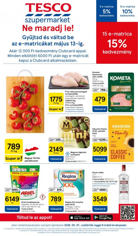 TESCO Szupermarket akciós újság od 7. 5. 2026 do 13. 5. 2026