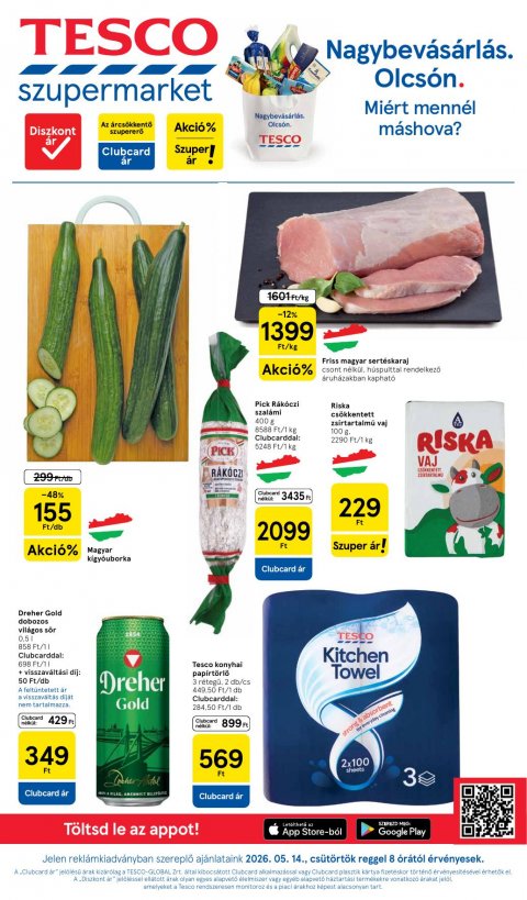 TESCO Szupermarket akciós újság