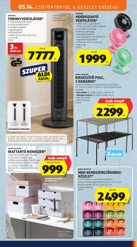 ALDI Középső sor akciós újság