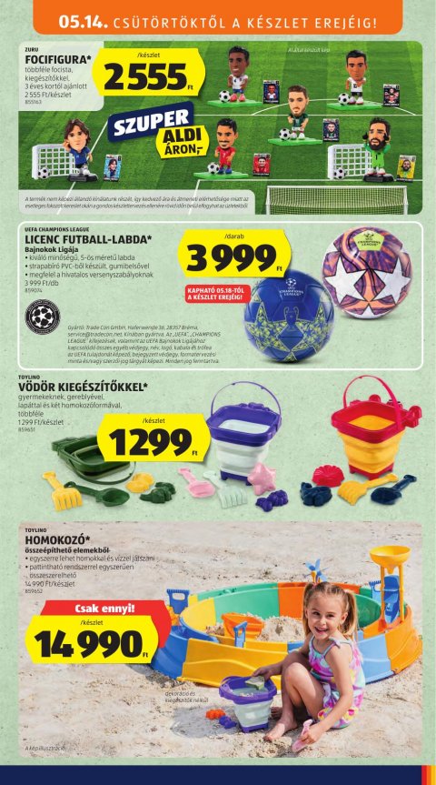ALDI Középső sor akciós újság