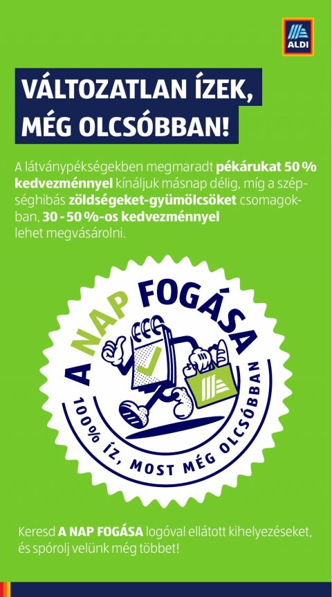 ALDI Középső sor akciós újság
