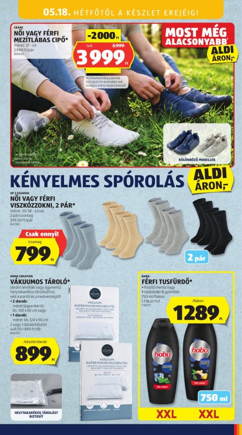 ALDI Középső sor akciós újság
