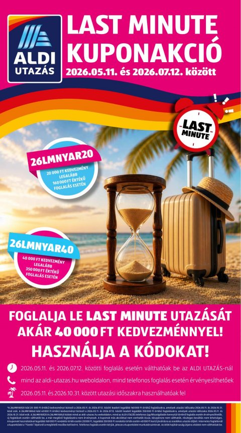 ALDI Utazás akciós újság od 14. 5. 2026 do 14. 5. 2026
