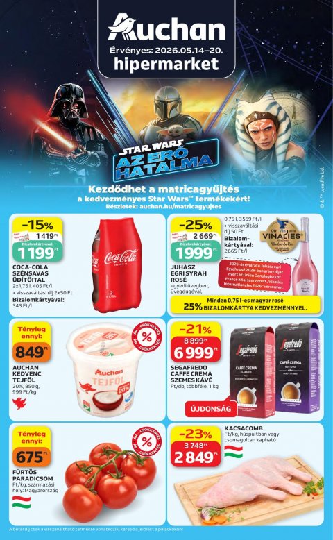 AUCHAN Hipermarket akciós újság od 14. 5. 2026 do 20. 5. 2026