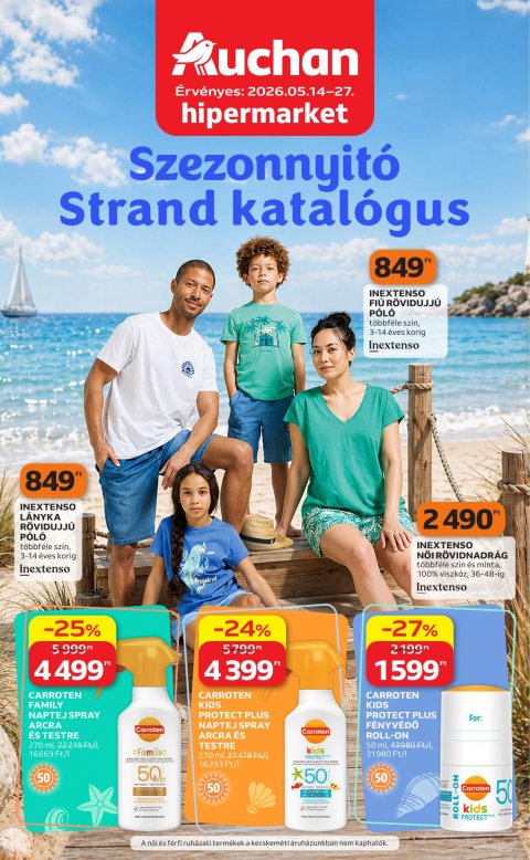 AUCHAN Hipermarket Strand időszak akciós újság od 14. 5. 2026 do 27. 5. 2026