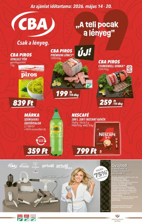 CBA akciós újság od 14. 5. 2026 do 20. 5. 2026
