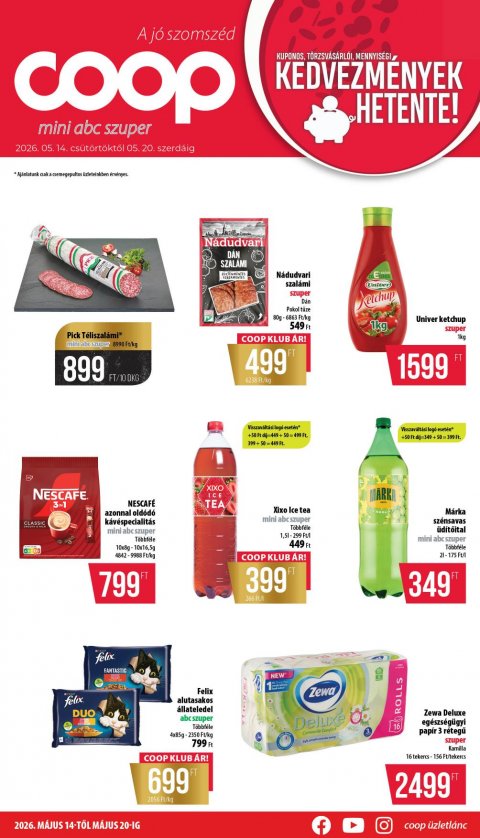 COOP Nyírzem akciós újság od 14. 5. 2026 do 20. 5. 2026