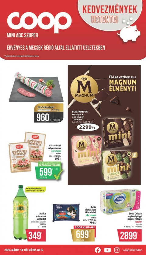 COOP Mecsek akciós újság od 14. 5. 2026 do 20. 5. 2026