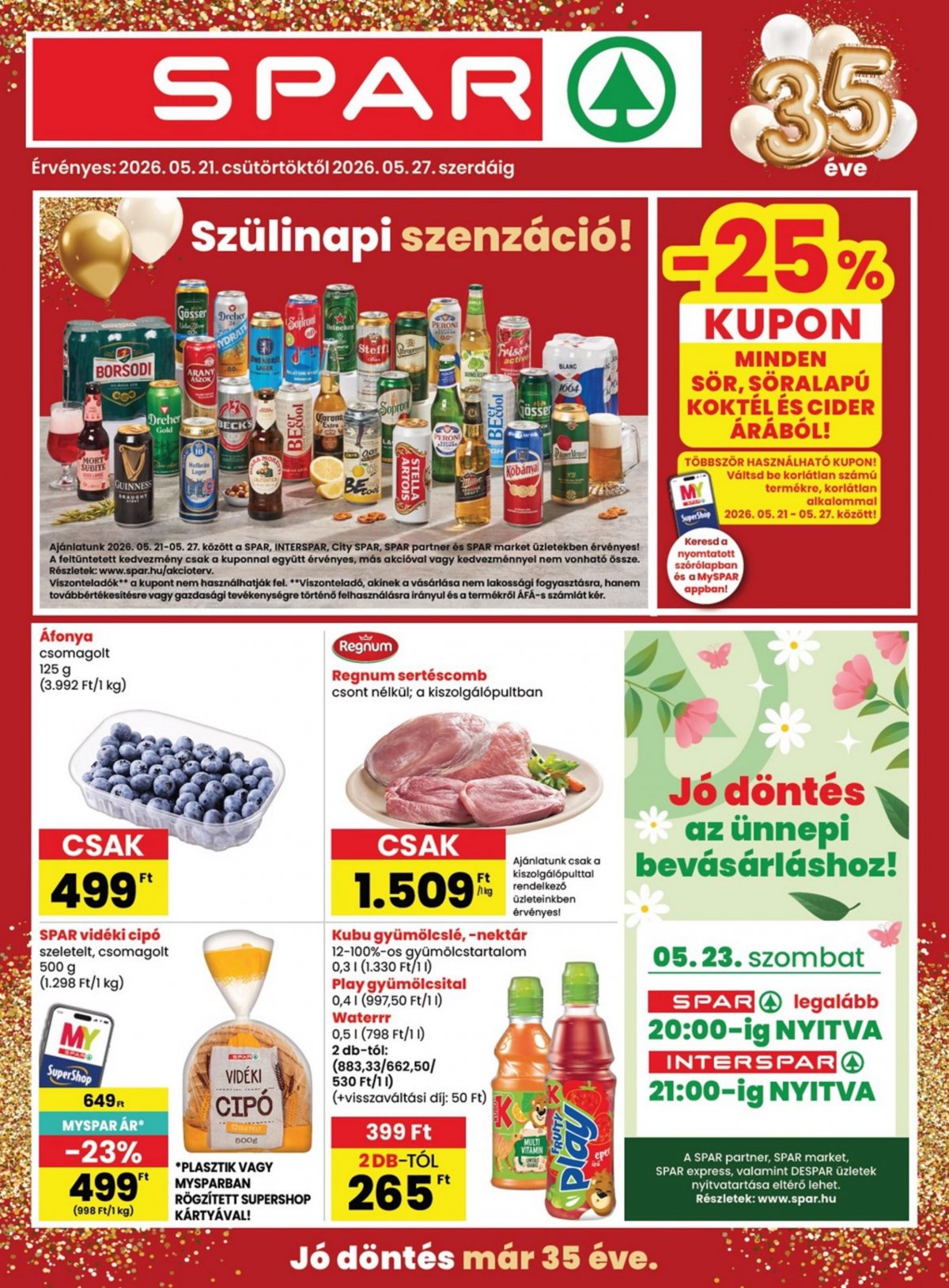 SPAR akciós újság od 21. 5. 2026 do 27. 5. 2026