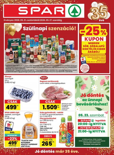 SPAR akciós újság od 21. 5. 2026 do 27. 5. 2026