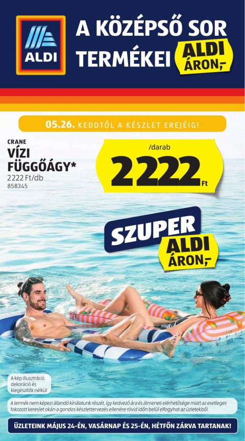 ALDI Középső sor akciós újság od 21. 5. 2026 do 21. 5. 2026