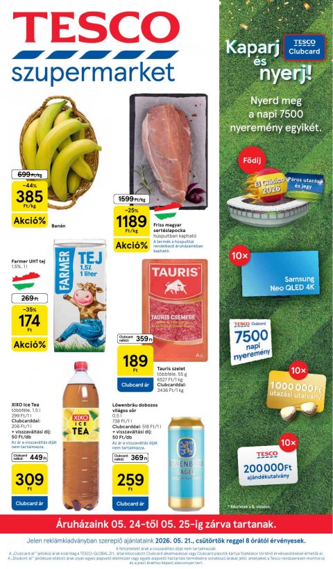 TESCO Szupermarket akciós újság od 21. 5. 2026 do 27. 5. 2026