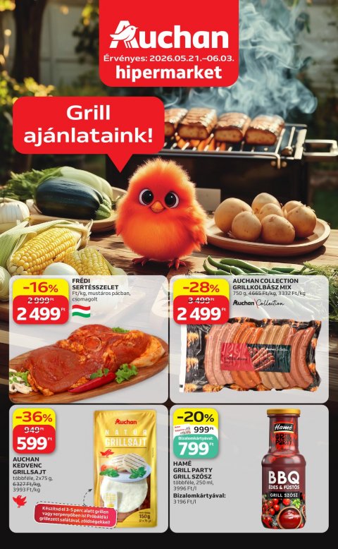 AUCHAN Hipermarket Grill akciós újság od 21. 5. 2026 do 3. 6. 2026