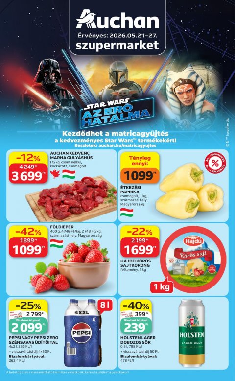 AUCHAN Szupermarket akciós újság od 21. 5. 2026 do 27. 5. 2026