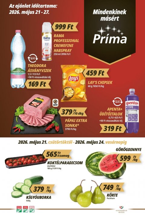 CBA Príma akciós újság od 21. 5. 2026 do 27. 5. 2026