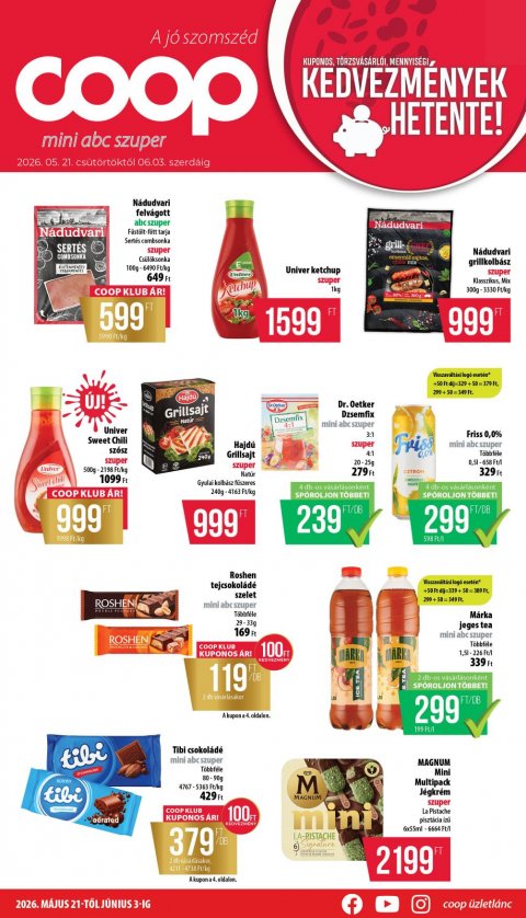 COOP Nyírzem akciós újság od 21. 5. 2026 do 3. 6. 2026