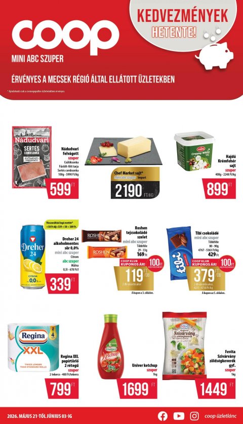 COOP Mecsek akciós újság od 21. 5. 2026 do 27. 5. 2026