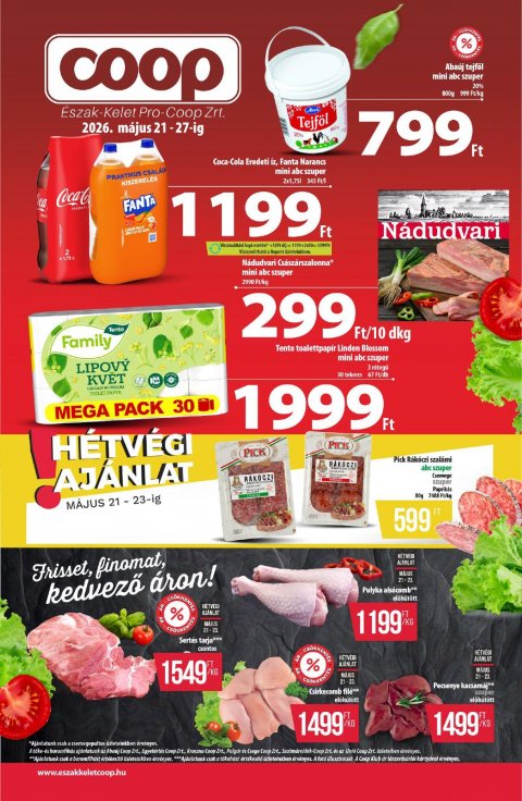 COOP Észak-Kelet akciós újság od 21. 5. 2026 do 27. 5. 2026