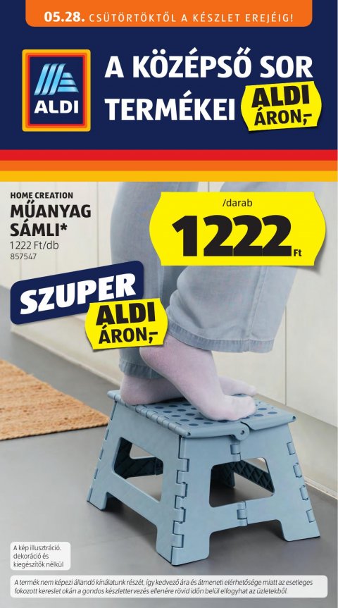 ALDI Középső sor akciós újság od 28. 5. 2026 do 28. 5. 2026