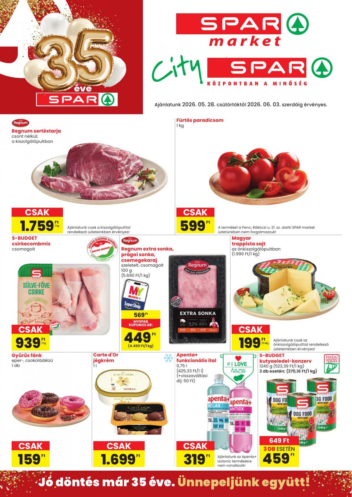 SPAR Market és City Spar akciós újság od 28. 5. 2026 do 3. 6. 2026