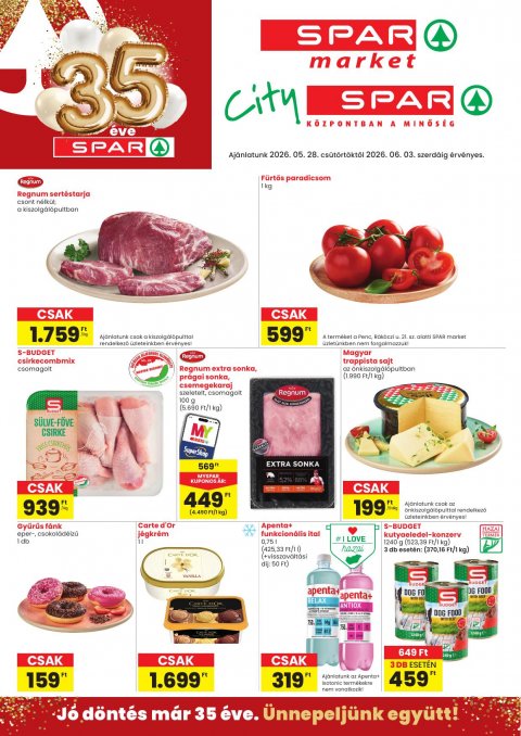 SPAR Market és City Spar akciós újság od 28. 5. 2026 do 3. 6. 2026