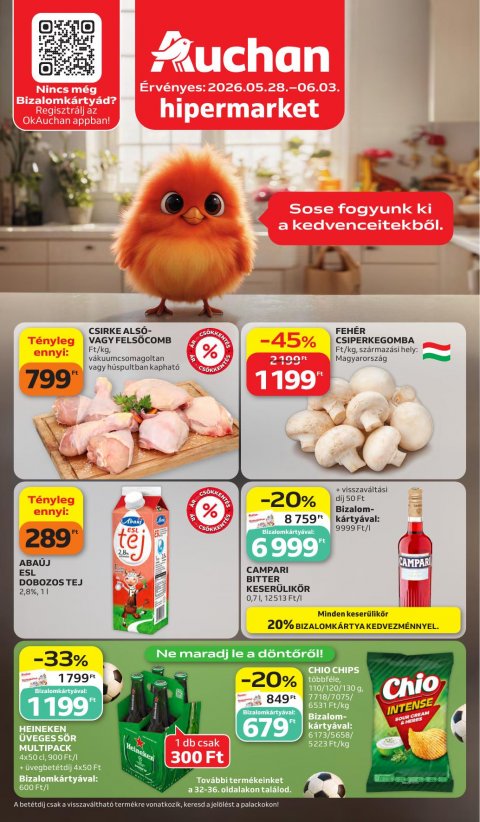 AUCHAN Hipermarket akciós újság od 28. 5. 2026 do 3. 6. 2026