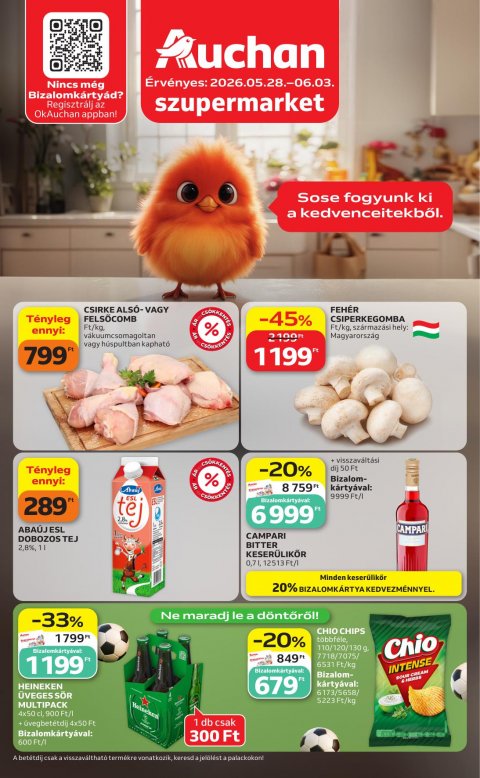 AUCHAN Szupermarket akciós újság od 28. 5. 2026 do 3. 6. 2026
