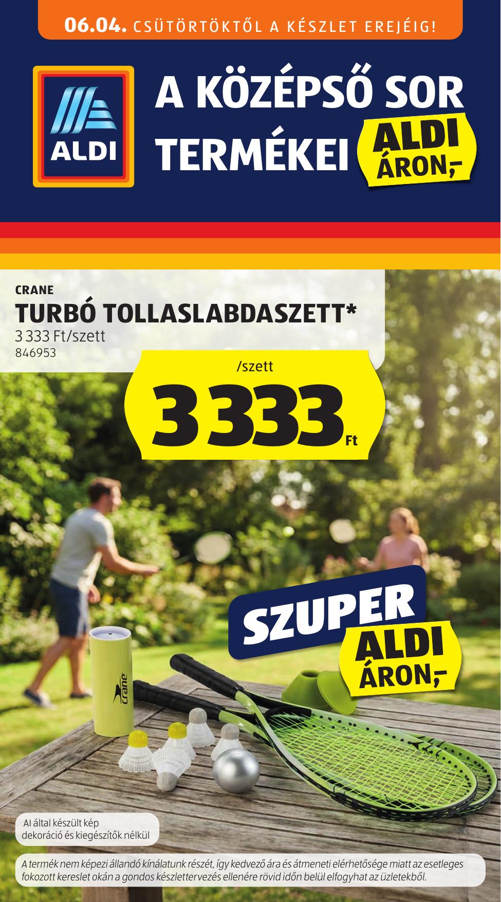 ALDI Középső sor akciós újság od 4. 6. 2026 do 4. 6. 2026