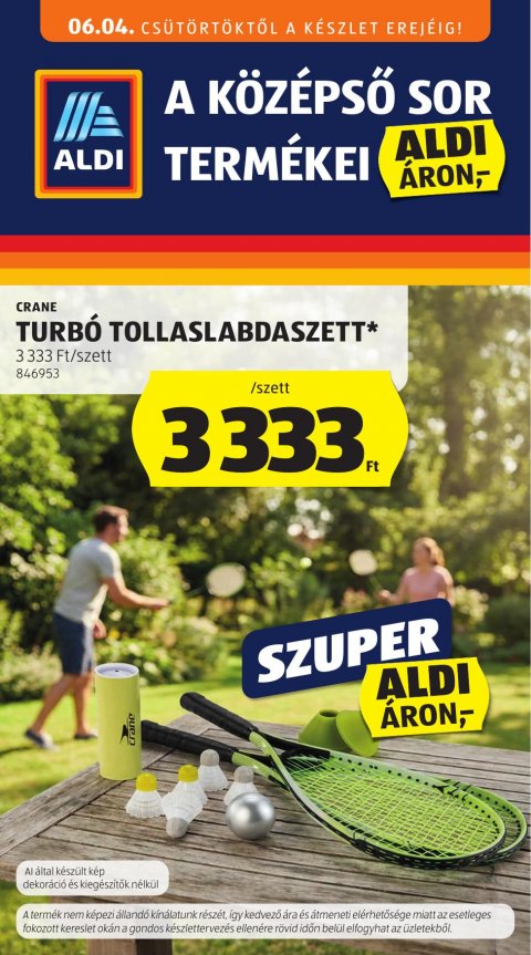 ALDI Középső sor akciós újság od 4. 6. 2026 do 4. 6. 2026