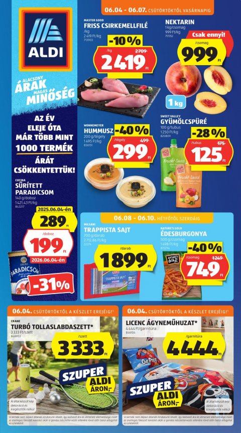 ALDI akciós újság od 4. 6. 2026 do 10. 6. 2026