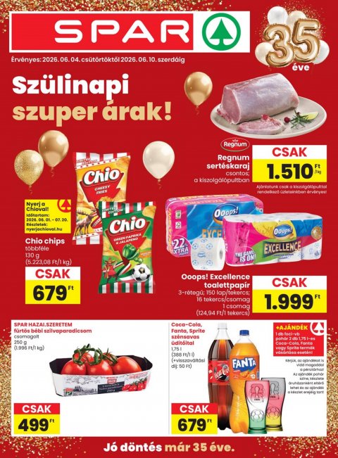 SPAR akciós újság od 4. 6. 2026 do 10. 6. 2026