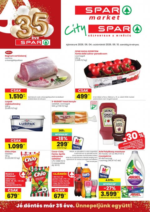 SPAR Market akciós újság od 4. 6. 2026 do 10. 6. 2026