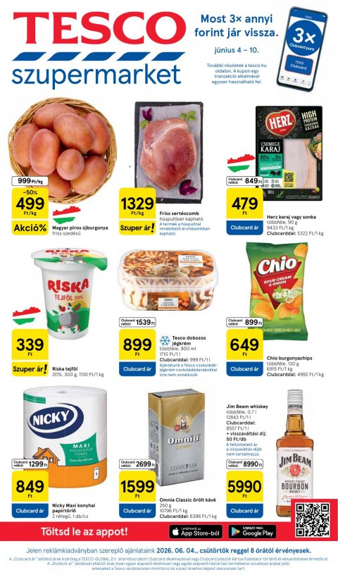 TESCO Szupermarket akciós újság od 4. 6. 2026 do 10. 6. 2026