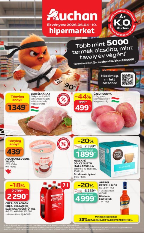 AUCHAN Hipermarket akciós újság od 4. 6. 2026 do 10. 6. 2026