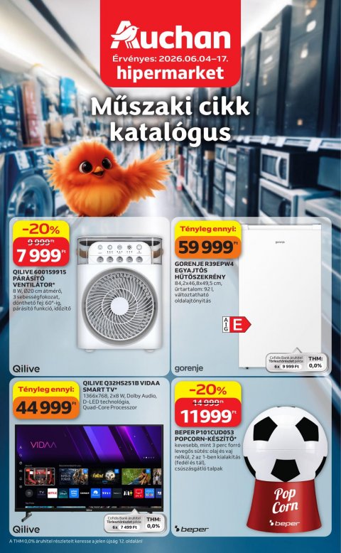 AUCHAN Hipermarket Műszaki akciós újság od 4. 6. 2026 do 17. 6. 2026