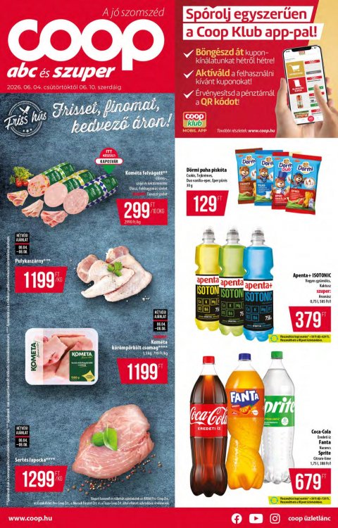 COOP országos akciós újság od 4. 6. 2026 do 10. 6. 2026