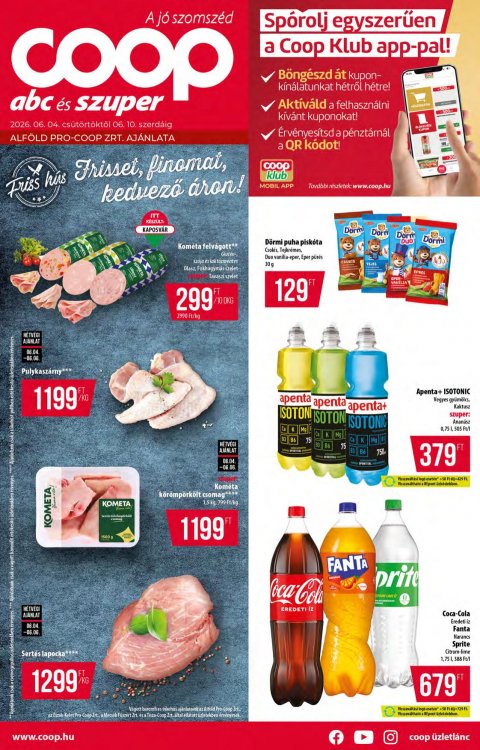 COOP Alföld akciós újság od 4. 6. 2026 do 10. 6. 2026