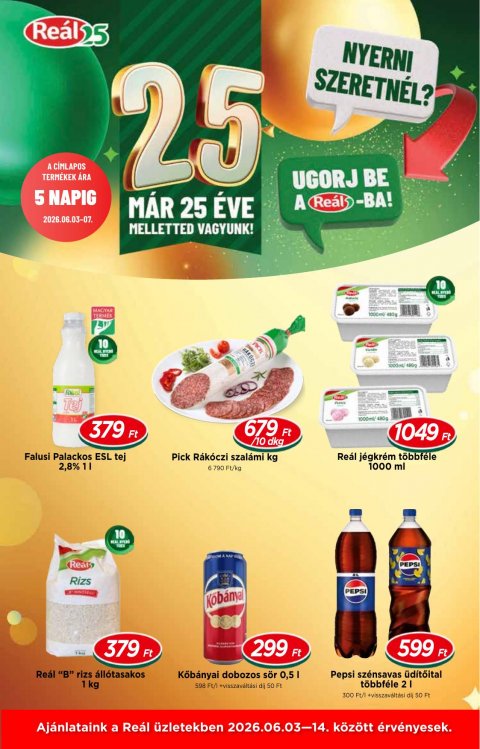 REAL Országos akciós újság od 3. 6. 2026 do 14. 6. 2026