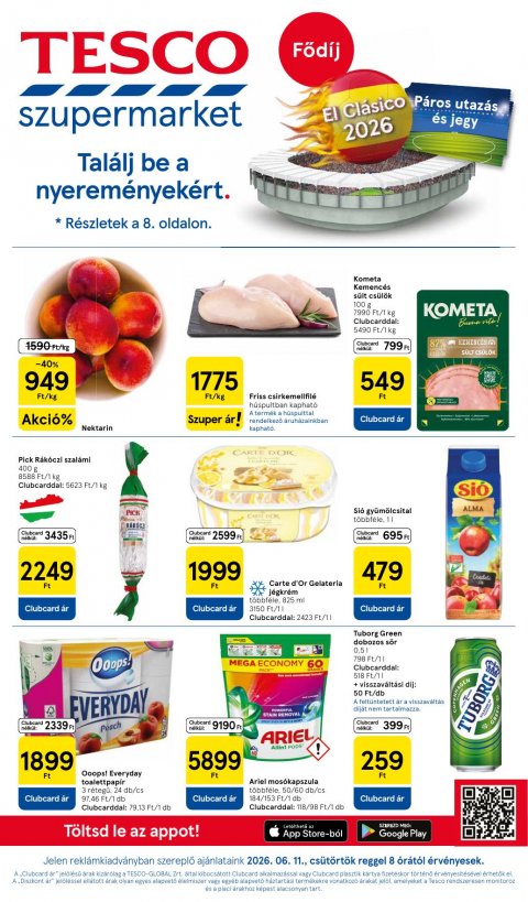 TESCO Szupermarket akciós újság od 11. 6. 2026 do 17. 6. 2026