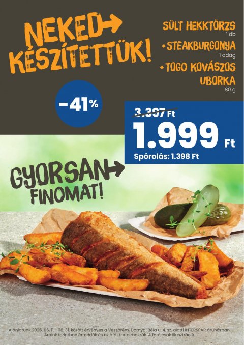 INTERSPAR Veszprém toGo nyitás akciós újság