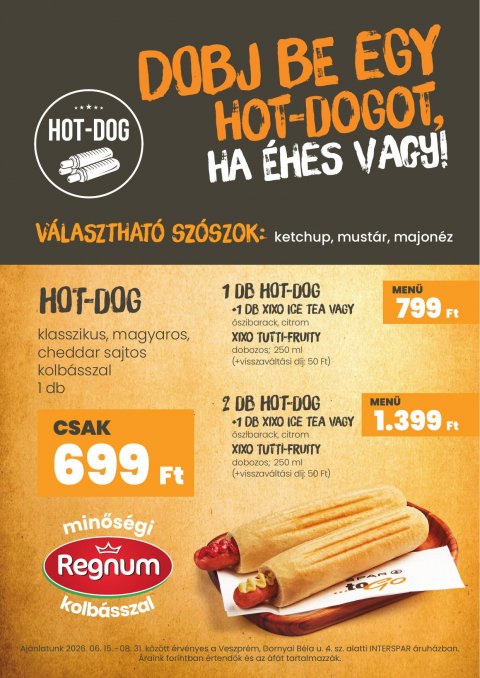 INTERSPAR Veszprém toGo nyitás akciós újság