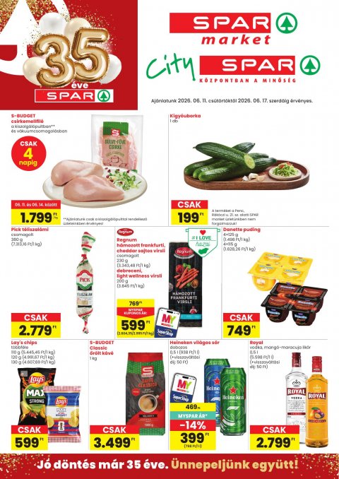 SPAR Market és City Spar akciós újság od 11. 6. 2026 do 17. 6. 2026